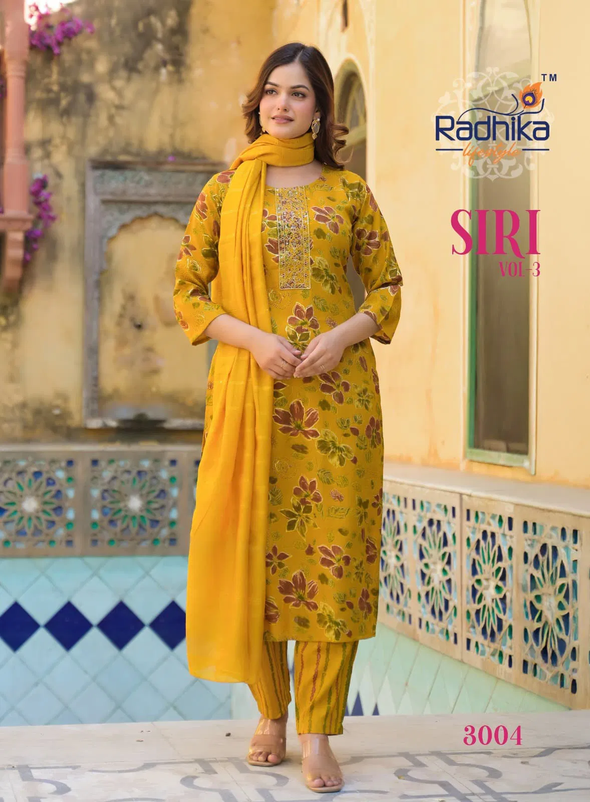 Siri Vol 3 By Radhika Rayon Printed Kurti With Bottom Dupatta Exporters In India